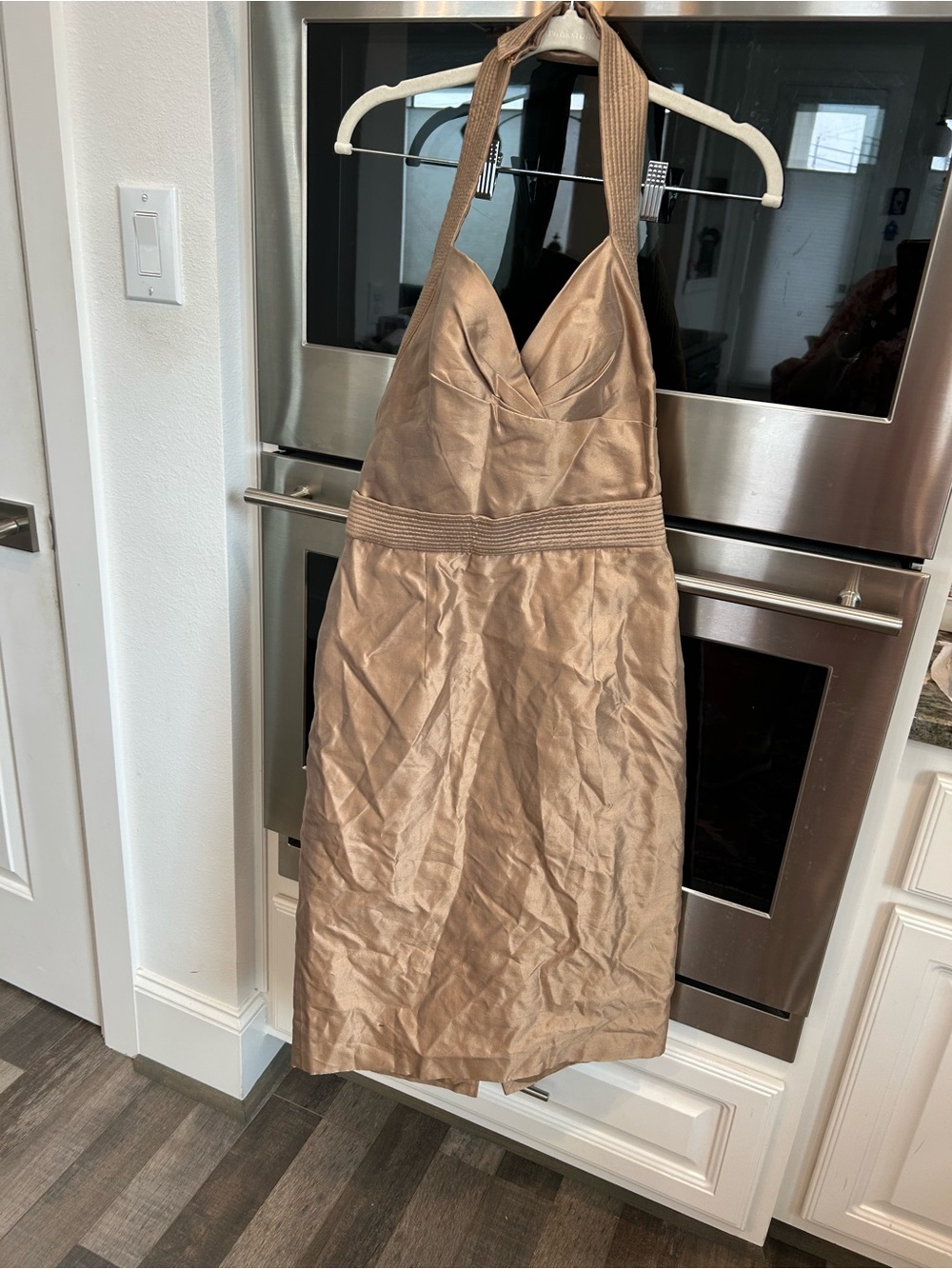 Alexander McQueen Halter silk dress made in Italy size 42 has stains GUC